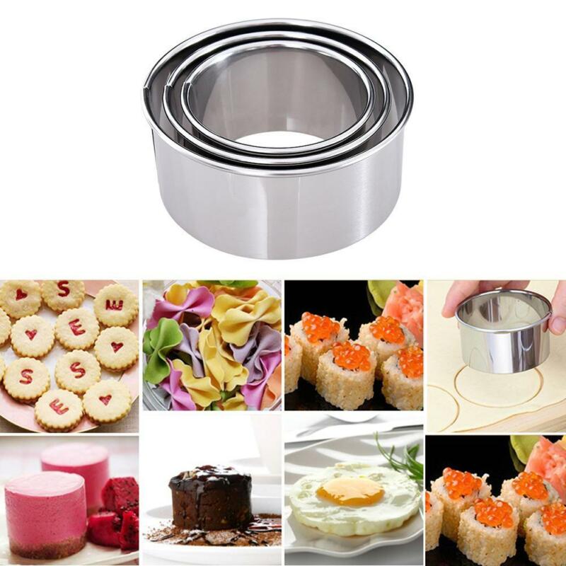 3Pcs Round Stainless Steel Biscuit Cutter