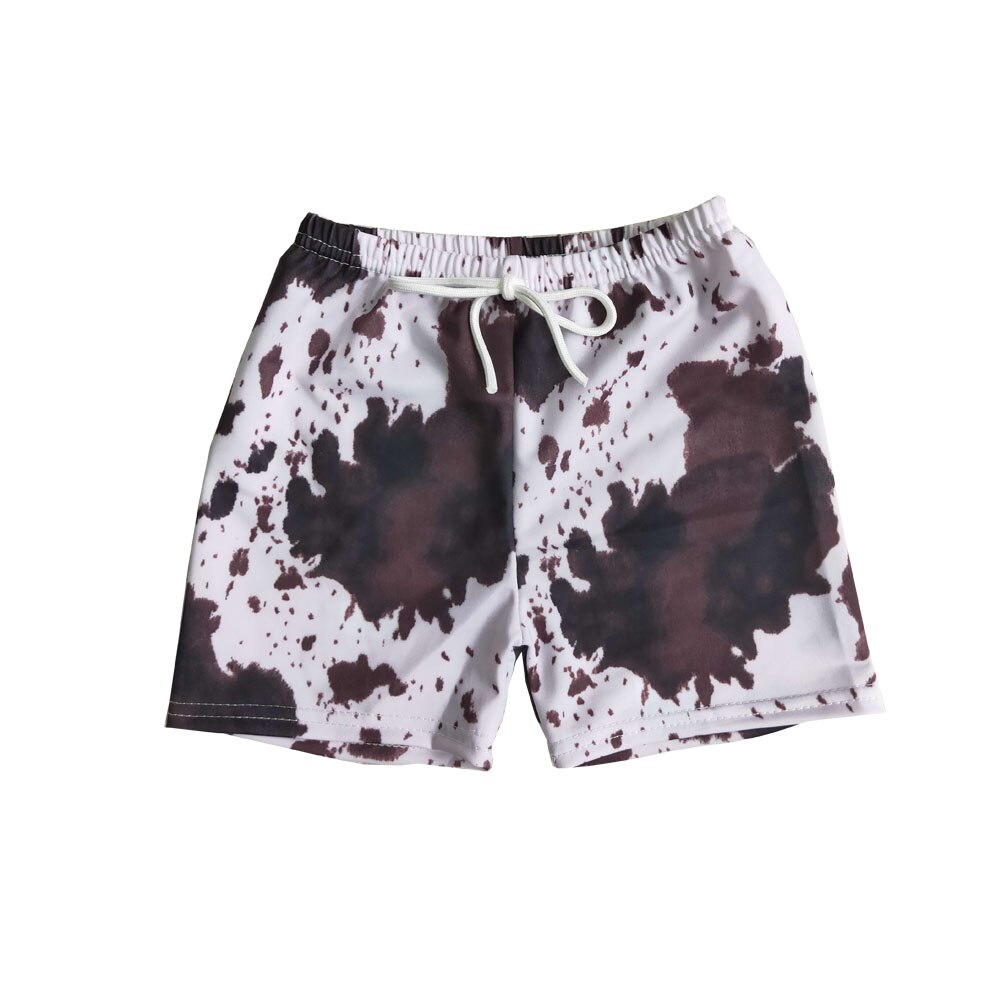 Country Kids, Toddler Boys' Cow-skin Print Swim Shorts, 3 mos to 2T to Kids' 14 to 16