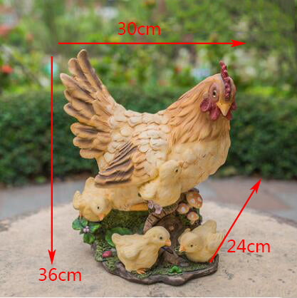 Detailed, Realistic Rooster OR Hen Chicken Yard, Garden Ornament